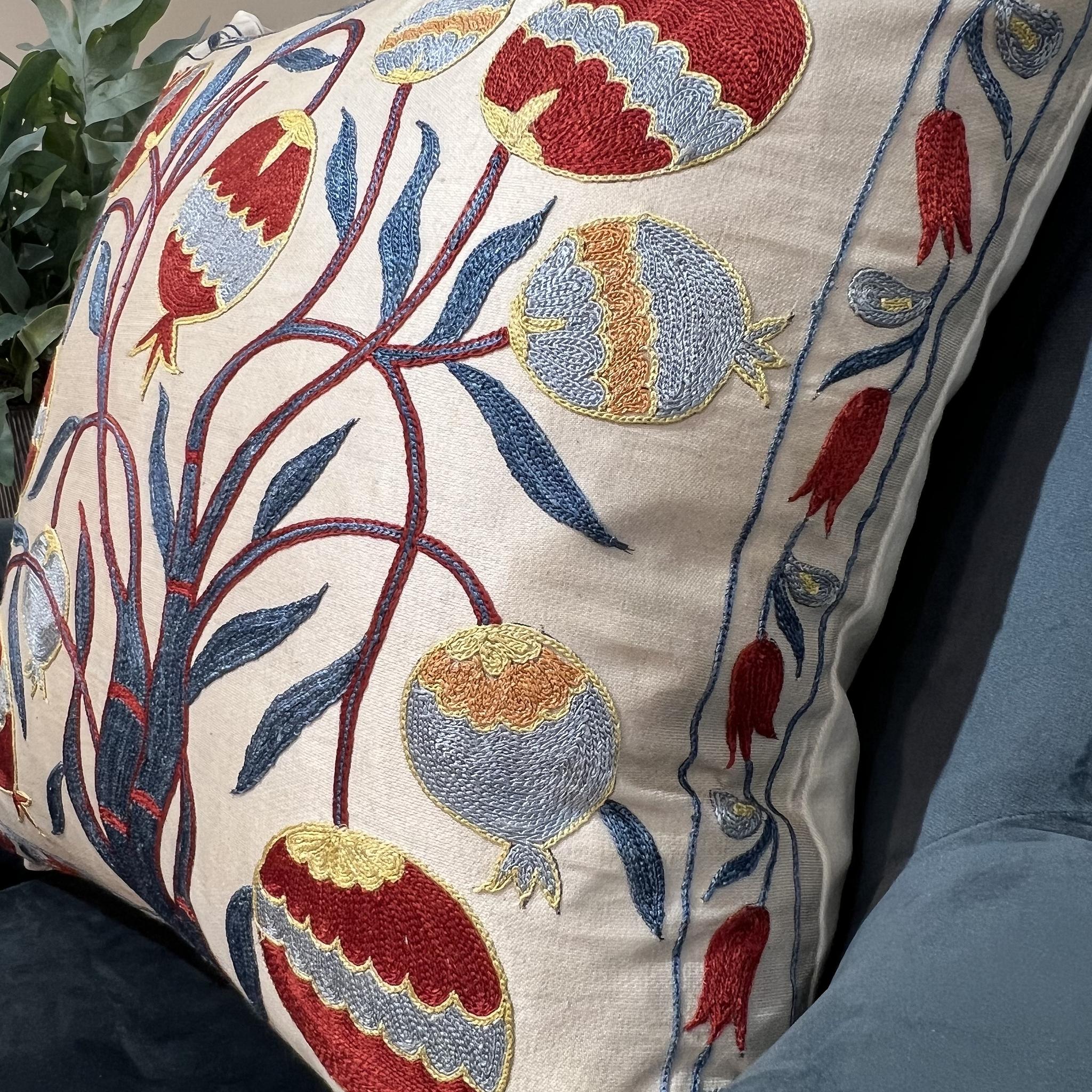 Fine Suzani Silk Cushion