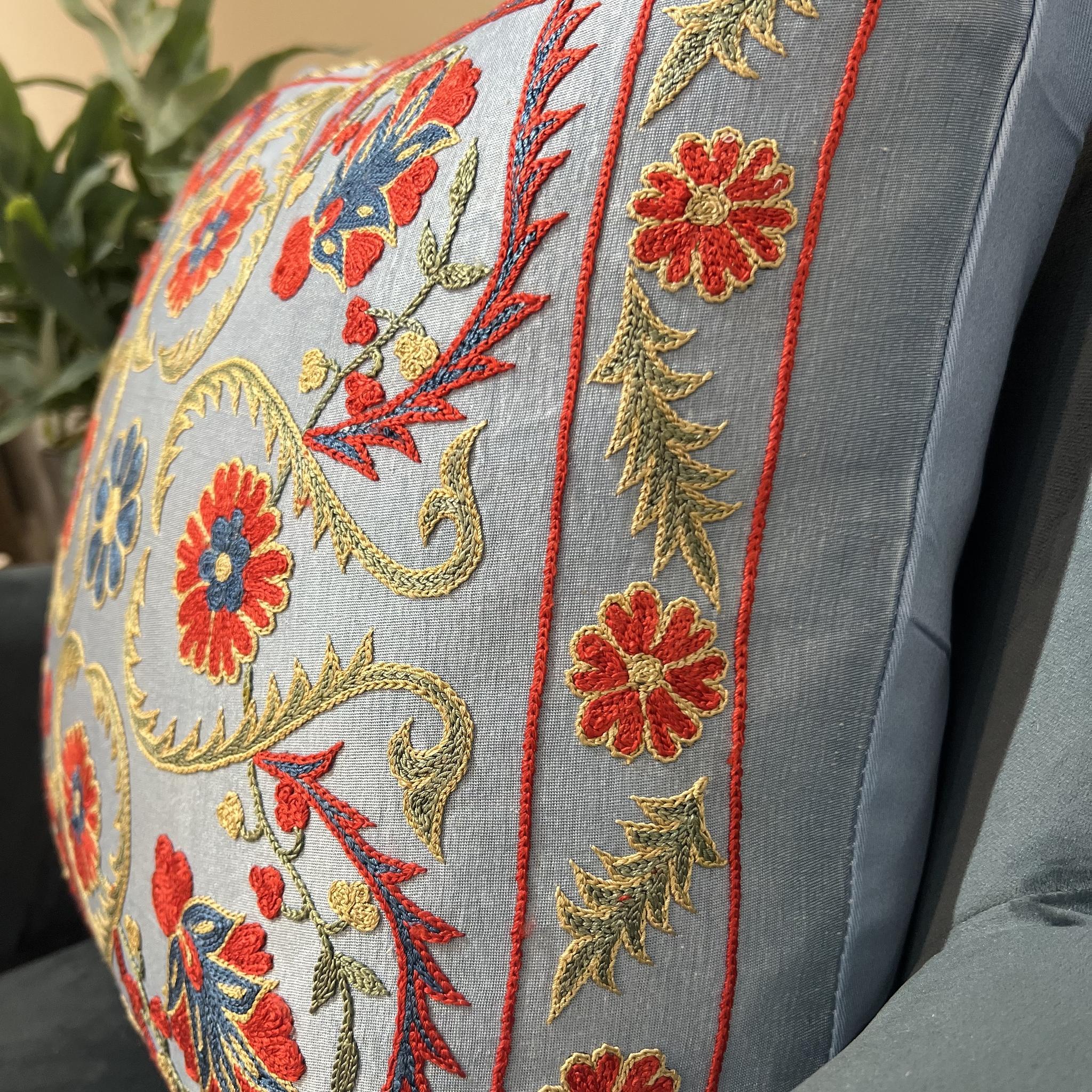 Fine Suzani Silk Cushion