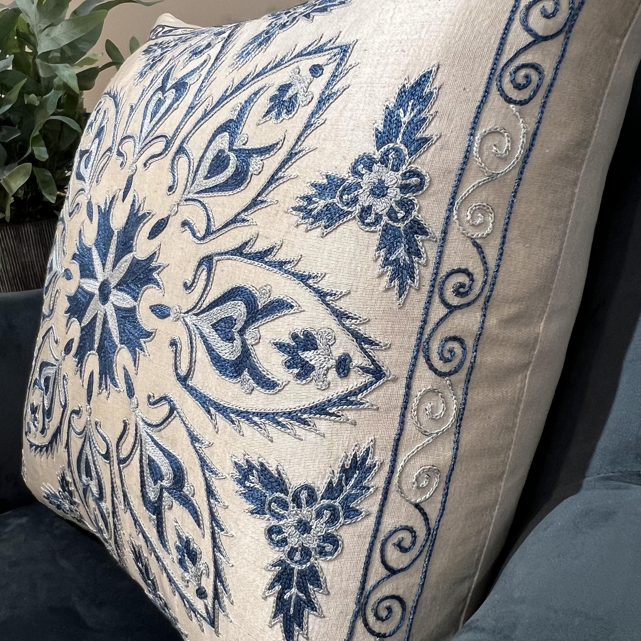 Fine Suzani Silk Cushion