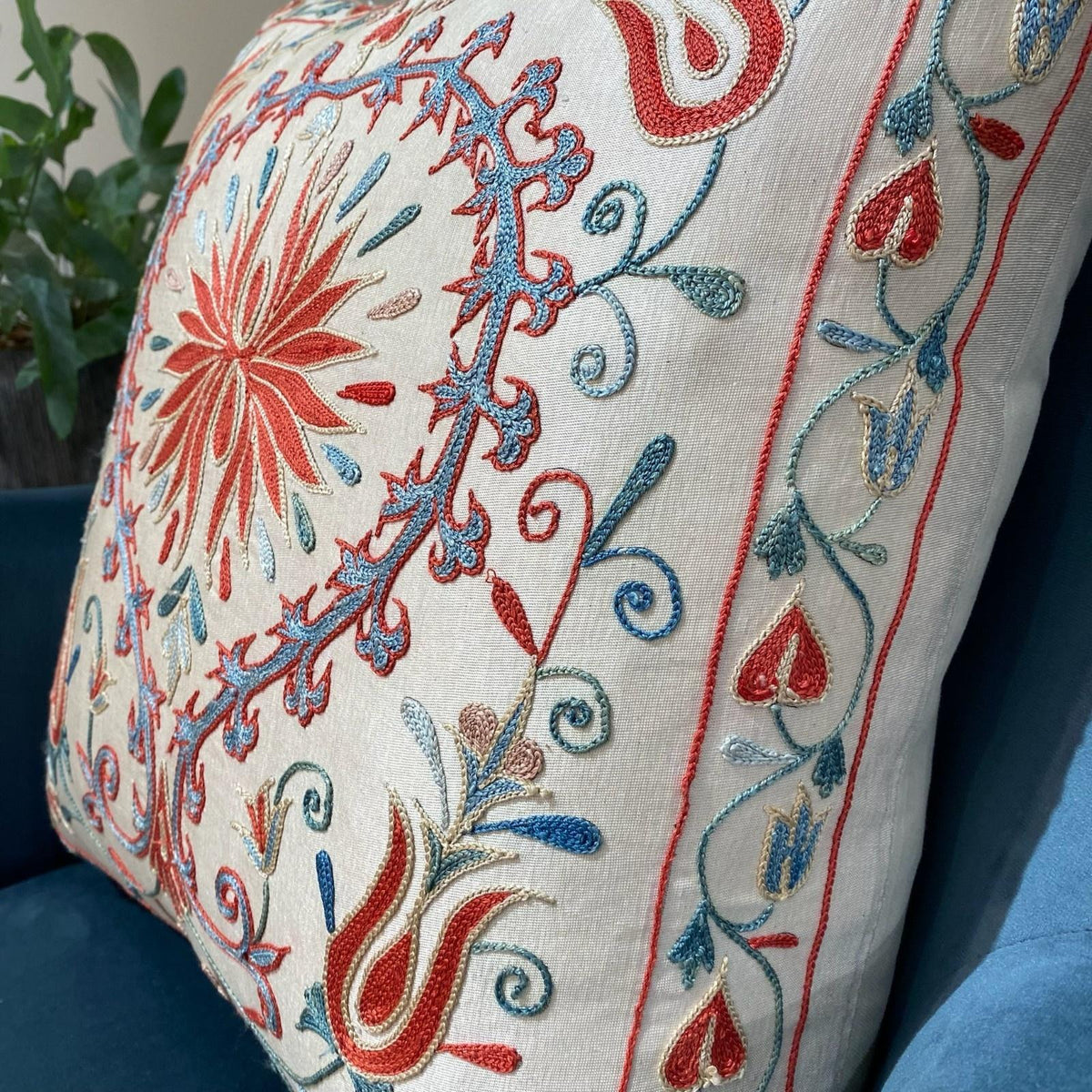 Fine Suzani Silk Cushion