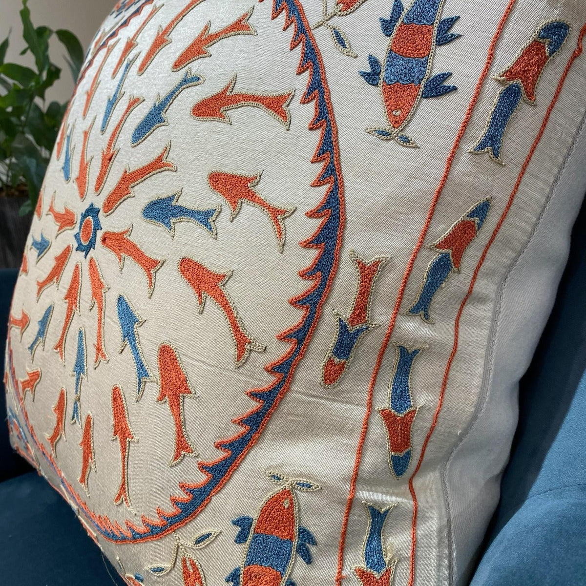 Fine Suzani Silk Cushion