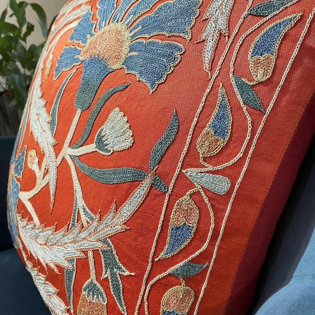 Fine Suzani Silk Cushion