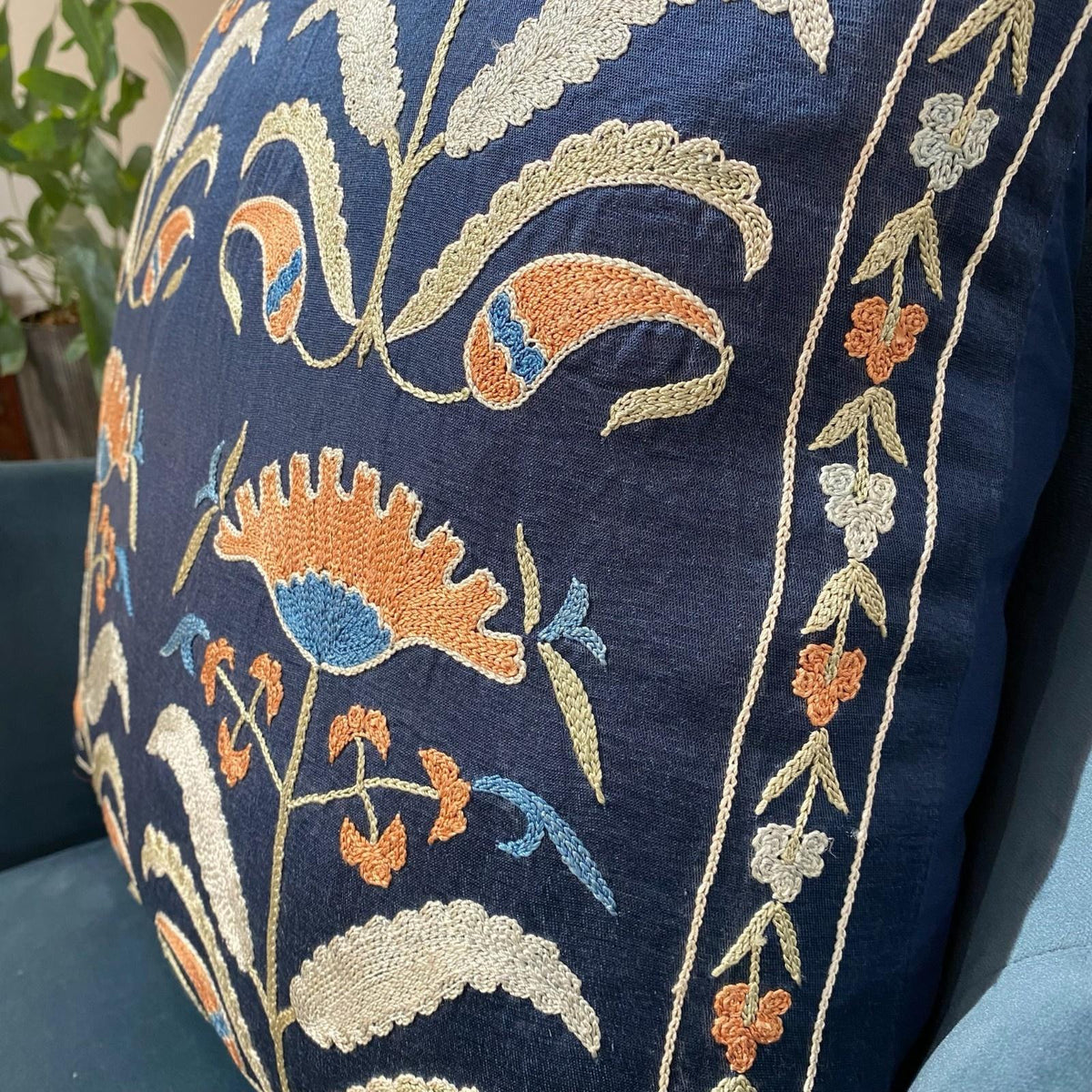 Fine Suzani Silk Cushion