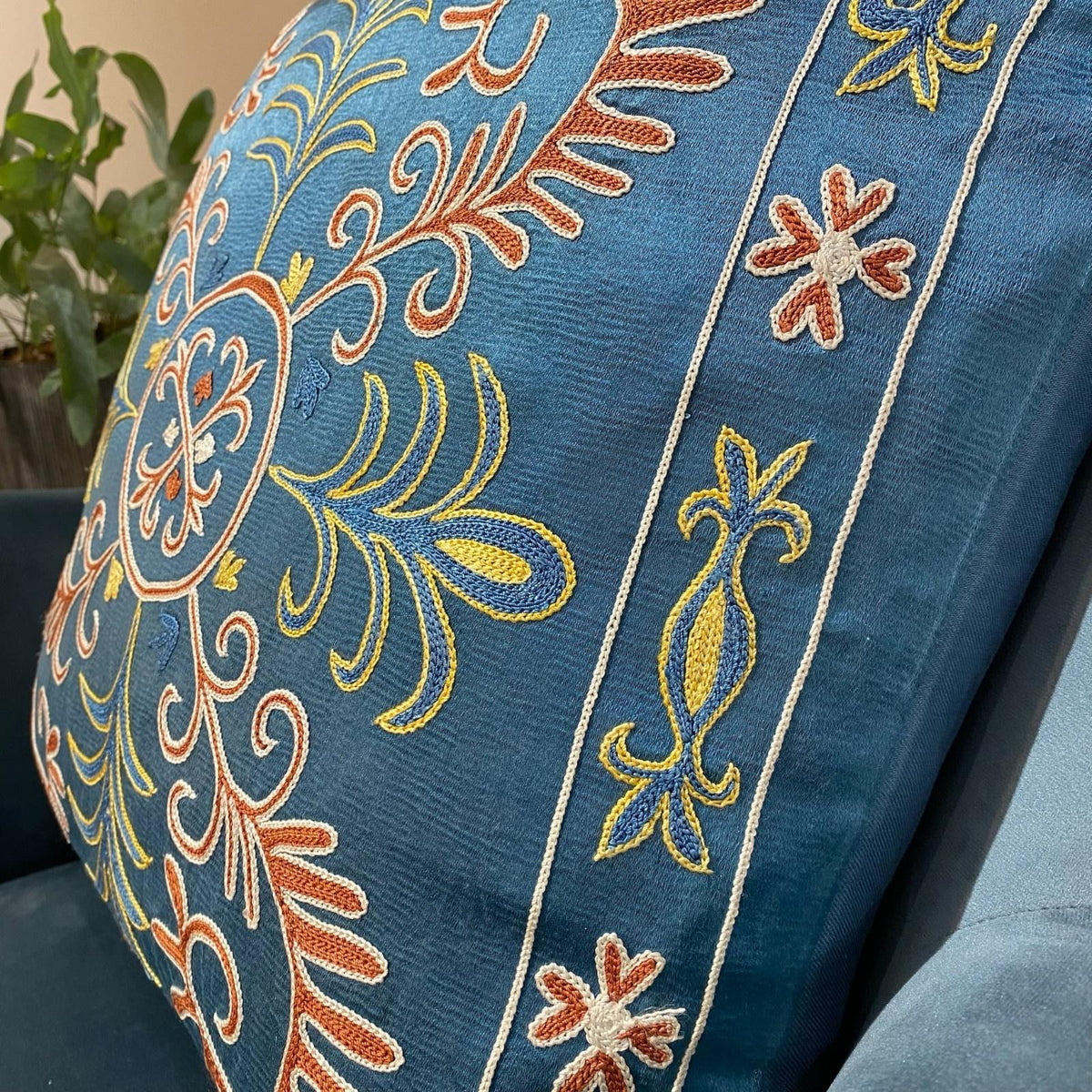 Fine Suzani Silk Cushion