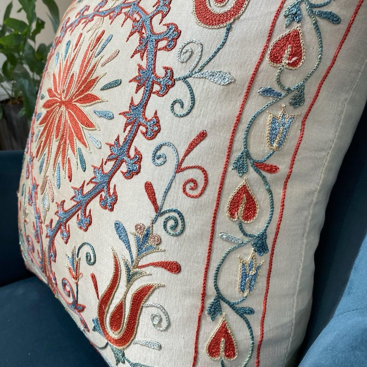 Fine Suzani Silk Cushion