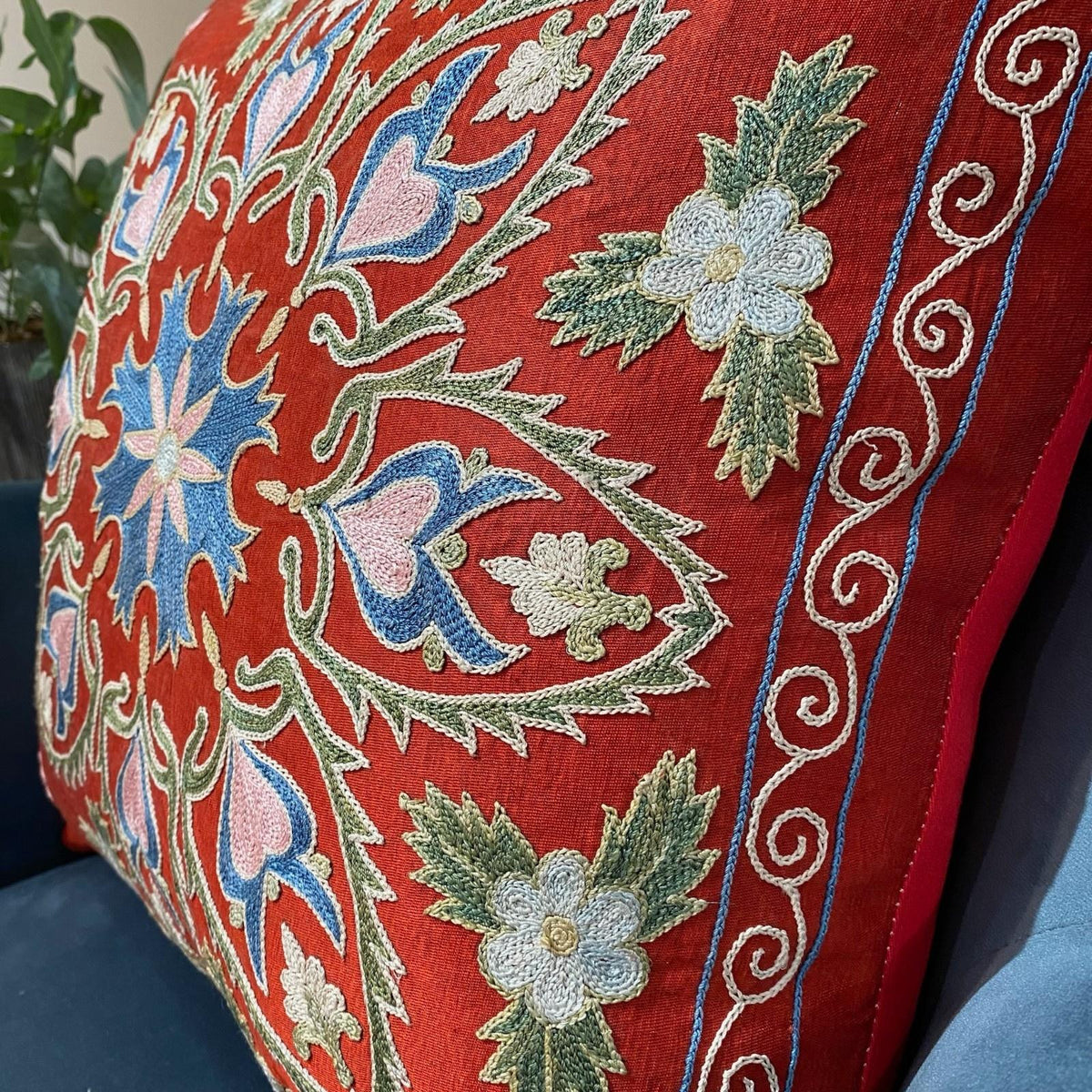 Fine Suzani Silk Cushion