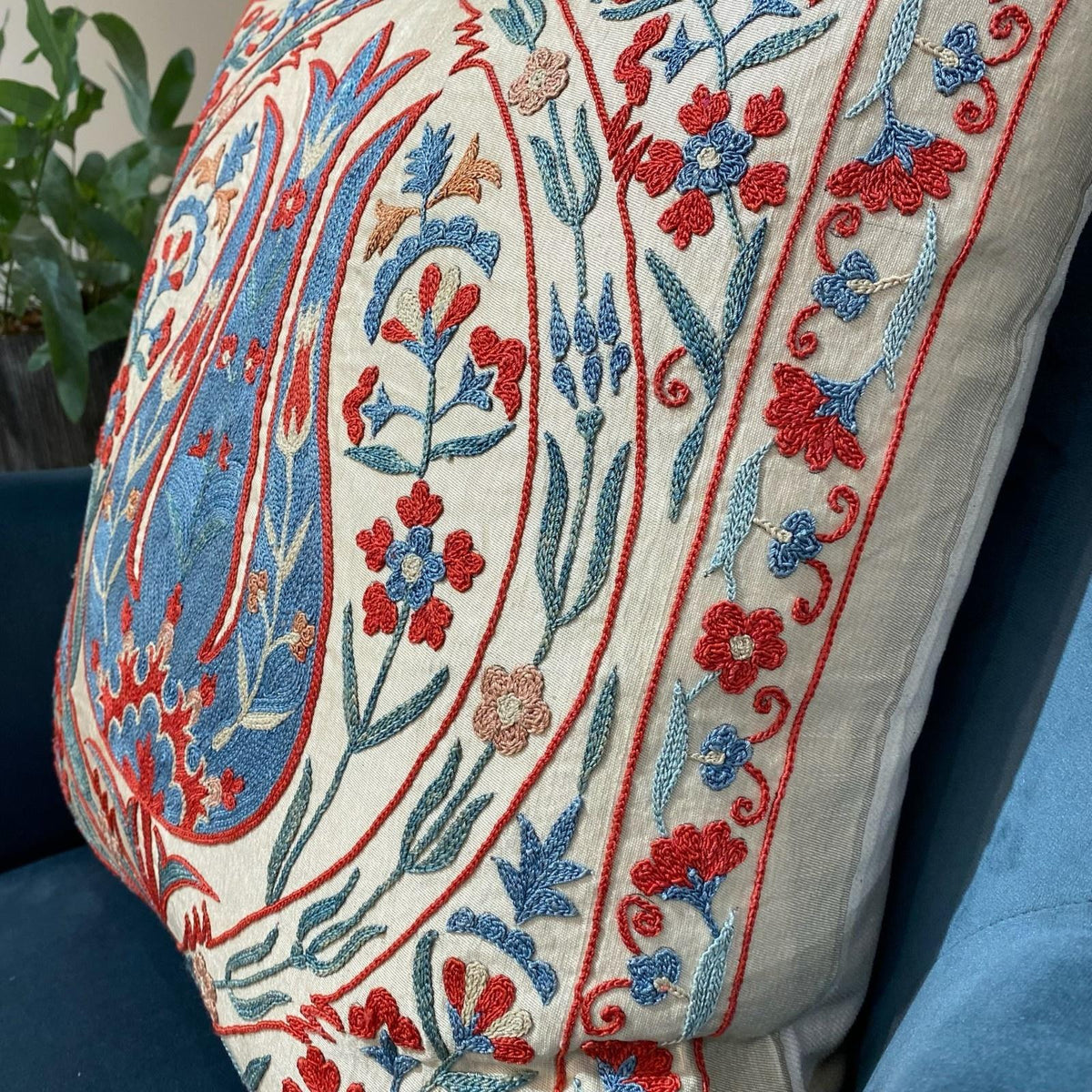 Fine Suzani Silk Cushion