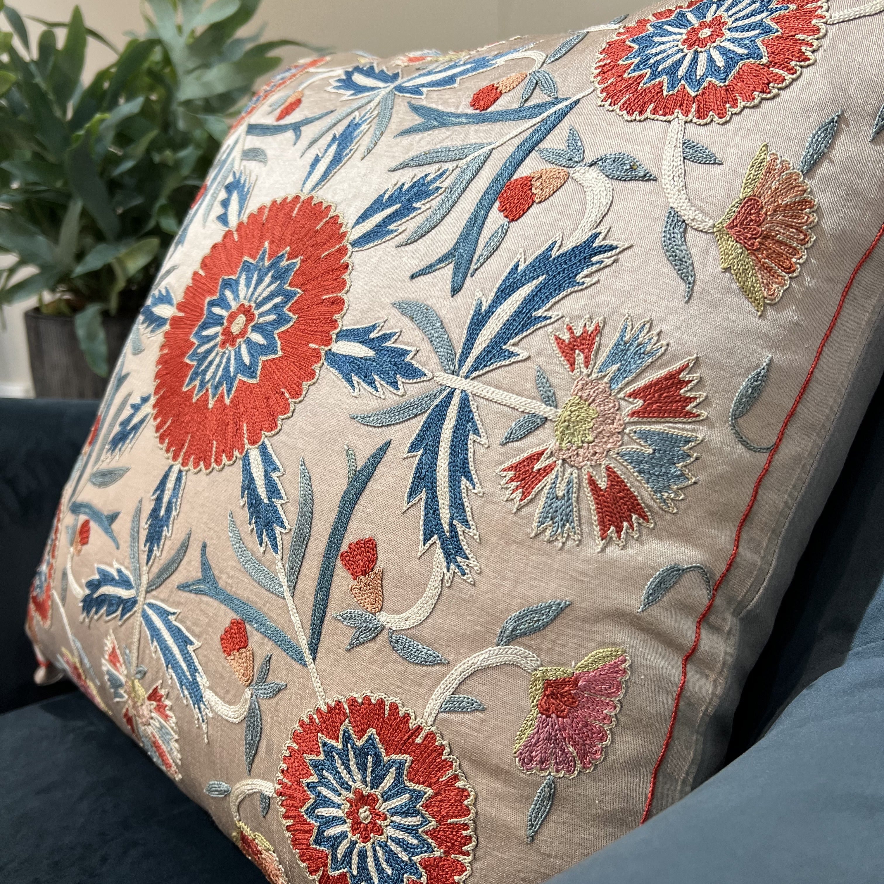 Fine Suzani Silk Cushion