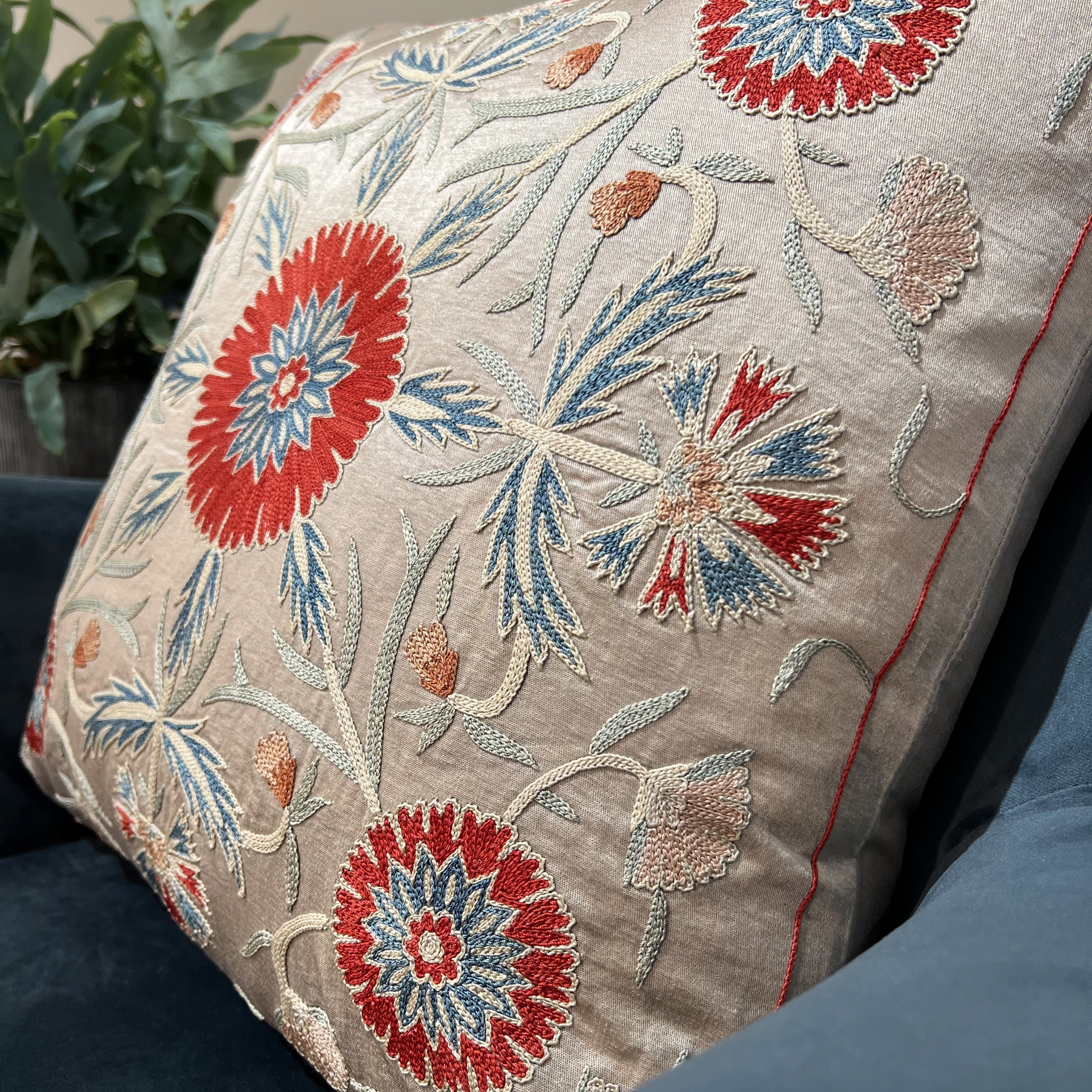 Fine Suzani Silk Cushion