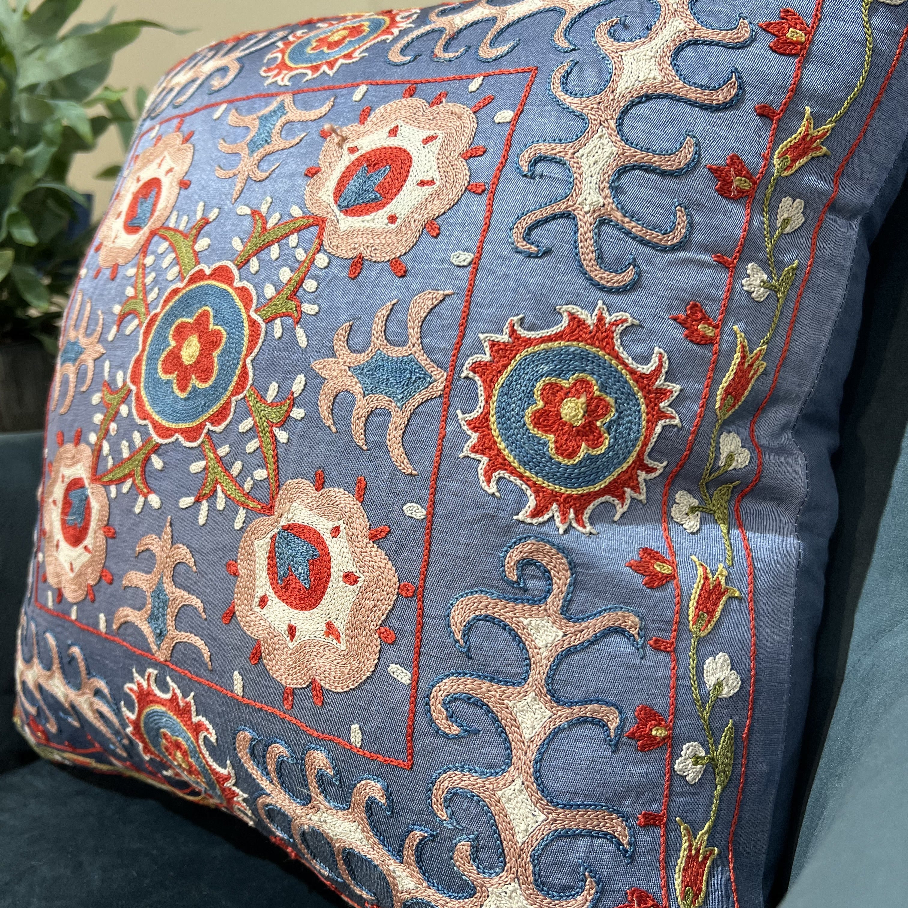 Fine Suzani Silk Cushion