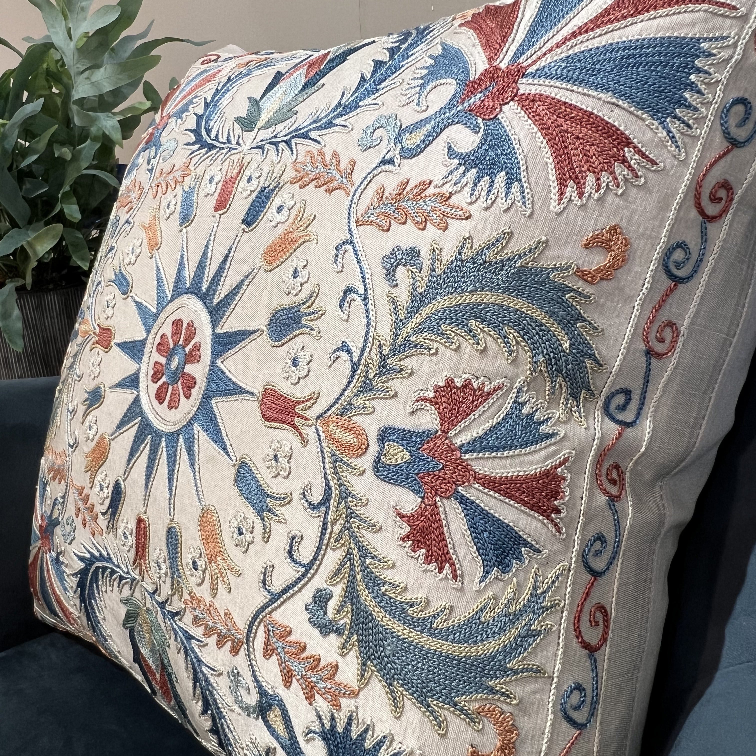 Fine Suzani Silk Cushion
