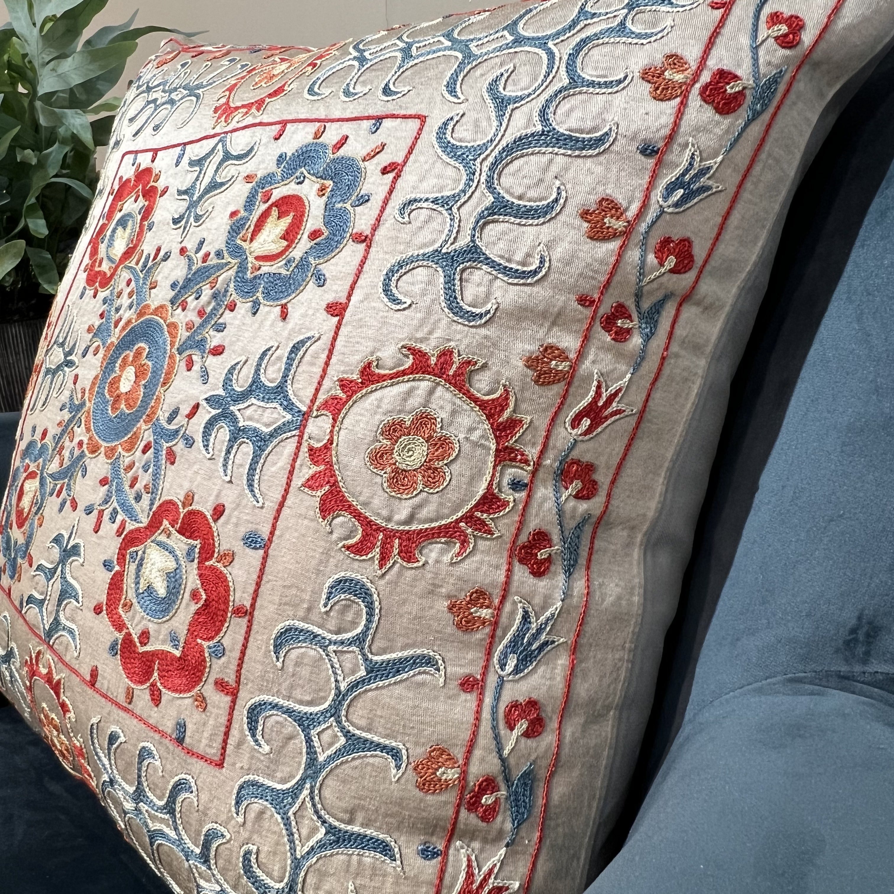 Fine Suzani Silk Cushion