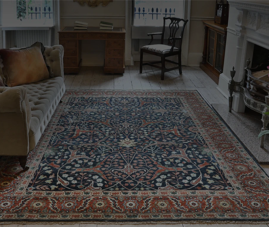 large blue rug